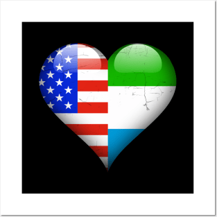 Half American Half Sierra Leonean - Gift for Sierra Leonean From Sierra Leone Posters and Art